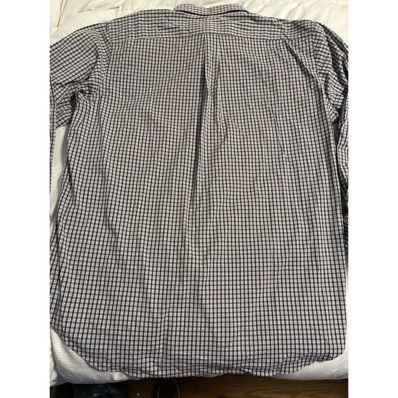 Ralph Lauren Performance Button Down Shirt 2XLT Brown Blue Plaid Lightweight - Picture 7 of 7